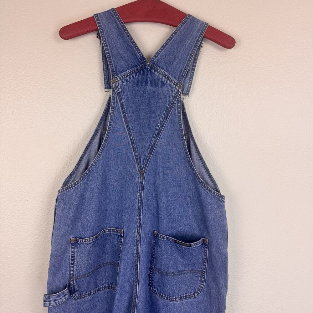 Vintage 90s Y2K Unionbay Blue Jean Cotton Denim Bib Overalls Dungarees Small - Picture 9 of 13